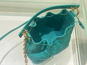 Dior Small Jolie Bucket Bag Macrocannage Lambskin And Calfskin Green - 5