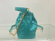 Dior Small Jolie Bucket Bag Macrocannage Lambskin And Calfskin Green - 4