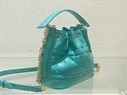 Dior Small Jolie Bucket Bag Macrocannage Lambskin And Calfskin Green - 3