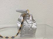 Dior Small Jolie Bucket Bag Macrocannage Lambskin And Calfskin White - 4