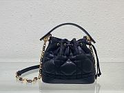 Dior Small Jolie Bucket Bag Macrocannage Lambskin And Calfskin Black - 6