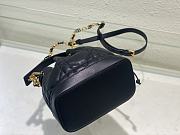 Dior Small Jolie Bucket Bag Macrocannage Lambskin And Calfskin Black - 5