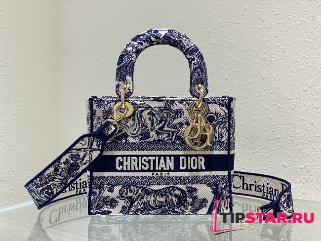 Dior Medium Lady D-Lite Reverse Dark Blue - 1