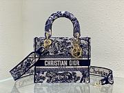 Dior Medium Lady D-Lite Reverse Dark Blue - 1