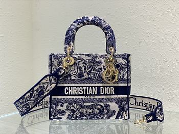 Dior Medium Lady D-Lite Reverse Dark Blue