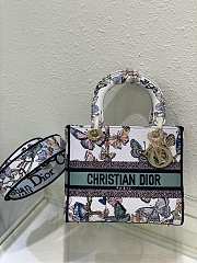 Dior Autumn and winter series of five-grid Lady embroidery green - 3