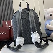 Gucci GG Emblem Medium Backpack In Blue - 6