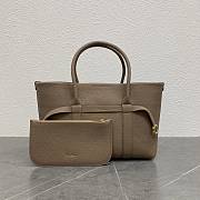 Loro Piana Ghiera Shopper Small Calfskin Fume Taupe - 1