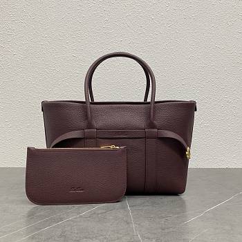 Loro Piana Ghiera Shopper Small Calfskin Azuki Beans