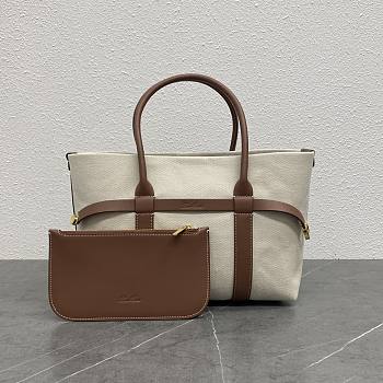 Loro Piana Ghiera Shopper Small Cotton Linen B4NE