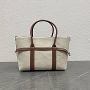 Loro Piana Ghiera Shopper Small Cotton Linen B4NE - 4