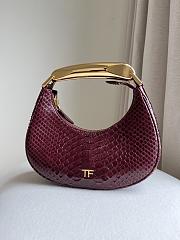 Tom Ford Bianca Hobo Loop Bag In Burgundy Color - 6