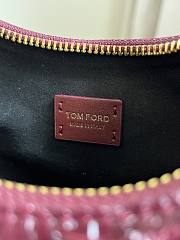 Tom Ford Bianca Hobo Loop Bag In Burgundy Color - 5