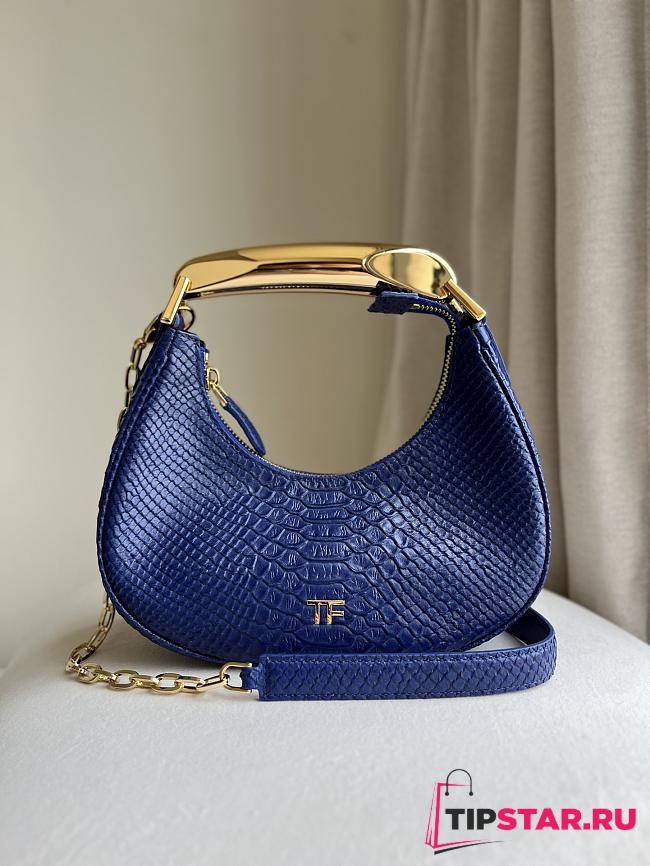 Tom Ford Bianca Hobo Loop Bag In Blue Color - 1