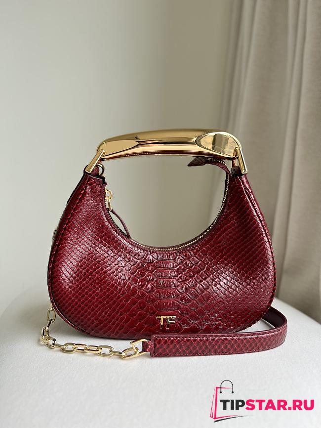 Tom Ford Bianca Hobo Loop Bag In Red Color - 1