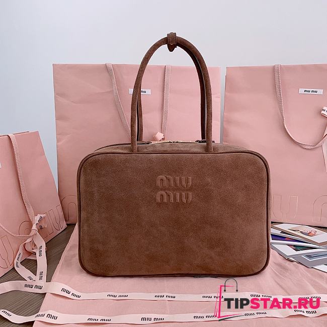 Miumiu Suede Beau bag Cocoa Brown color - 1