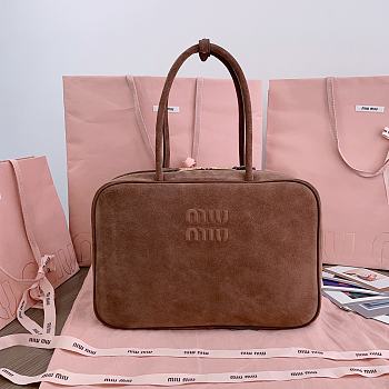 Miumiu Suede Beau bag Cocoa Brown color