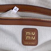 Miumiu Beau leather bag with patch Cognac color - 2