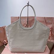 Miumiu Large IVY corduroy handbag in Chalk color - 4