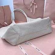 Miumiu Large IVY corduroy handbag in Chalk color - 3