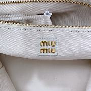 Miumiu Large IVY corduroy handbag in Chalk color - 2