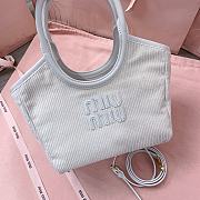 Miumiu IVY corduroy handbag in Chalk color - 6