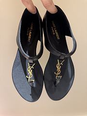 Ysl Saint Laurent 2025Paris Sandals In Black - 1