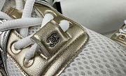 CHANEL MILTICOLOR LOGO SNEAKERS IN GOLD - 6