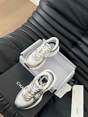 CHANEL MILTICOLOR LOGO SNEAKERS IN GOLD - 3