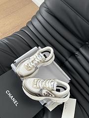 CHANEL MILTICOLOR LOGO SNEAKERS IN GOLD - 4