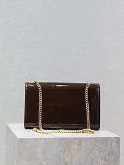 Ysl Saint Laurent Kate Foldover Top Medium Shoulder Bag Brown - 5