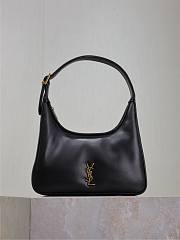 Ysl Calypso mini hobo in plunged lambskin in black - 1