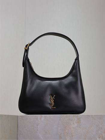 Ysl Calypso mini hobo in plunged lambskin in black