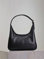 Ysl Calypso mini hobo in plunged lambskin in black - 4