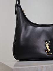 Ysl Calypso mini hobo in plunged lambskin in black - 3