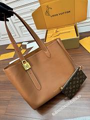 Louis Vuitton Low Key Cabas MM Cognac Brown Grained calfskin M25342 - 3