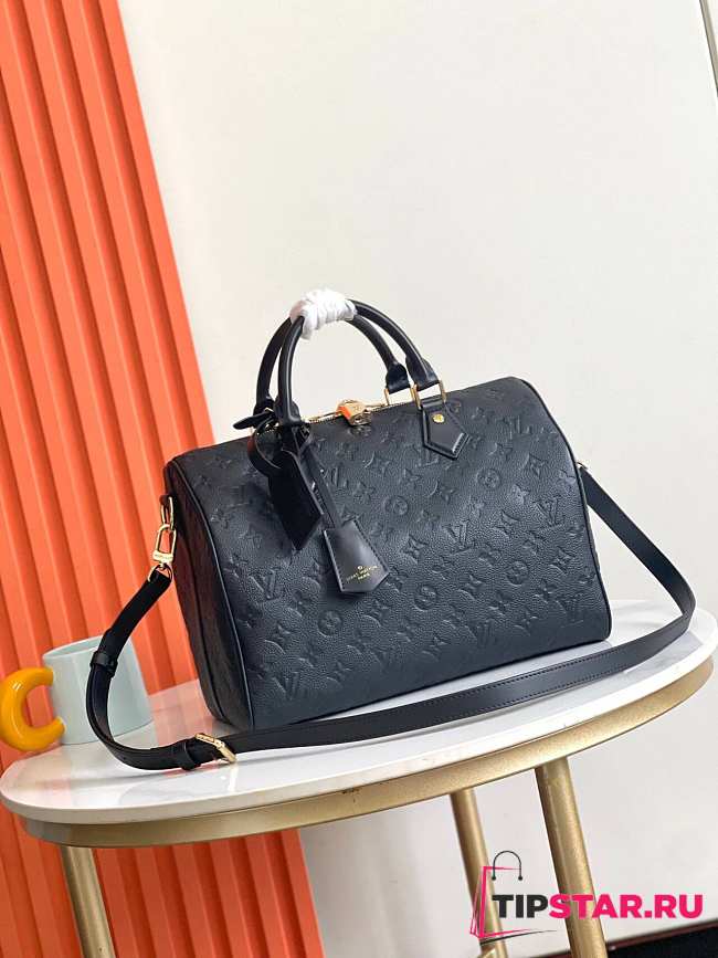 Louis Vuitton Speedy Bandouliere In Black Size 30 cm - 1