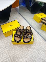 Fendi FF Baguette Sandals In Black - 1