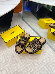 Fendi FF Baguette Sandals In Black - 5