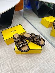 Fendi FF Baguette Sandals In Black - 2