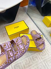 Fendi FF Baguette Sandals In Dark Pink - 6