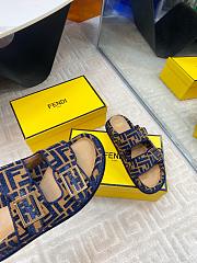 Fendi FF Baguette Sandals In Blue - 3