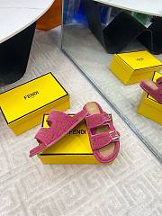 Fendi FF Baguette Sandals In Pink - 5