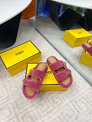 Fendi FF Baguette Sandals In Pink - 3