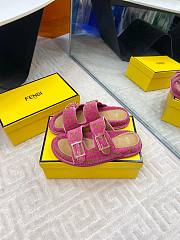 Fendi FF Baguette Sandals In Pink - 4