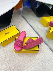 Fendi Roma Sunshine Pequin 6.5 cm In Pink - 3