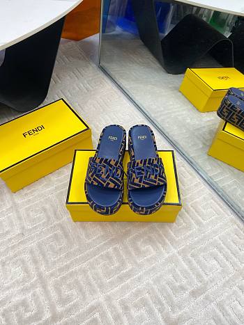 Fendi Roma Sunshine Pequin 6.5 cm In Dark Blue