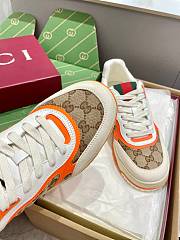 Gucci Re-Web Trainer Beige and orange Original GG canvas - 6