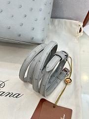 Loro Piana Extra Poket L27 ortrich leather silver lock in blue - 2