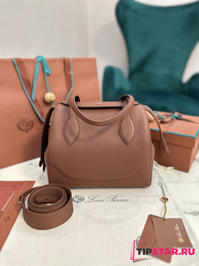 Loro Piana Happy Day Sesia Micro Leather In Brown - 1